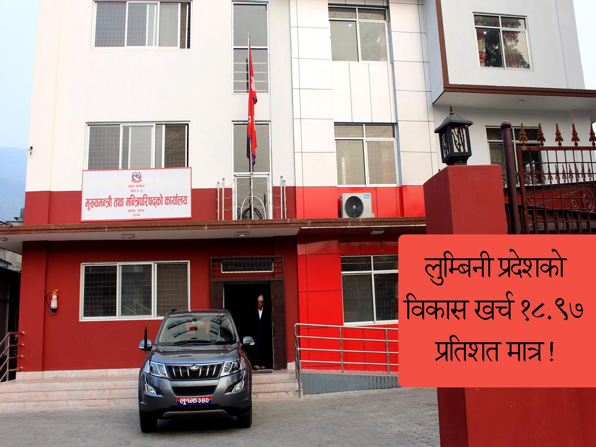 लुम्बिनी प्रदेशको विकास बजेट खर्च: आधा समयमा लगभग १९% मात्रै